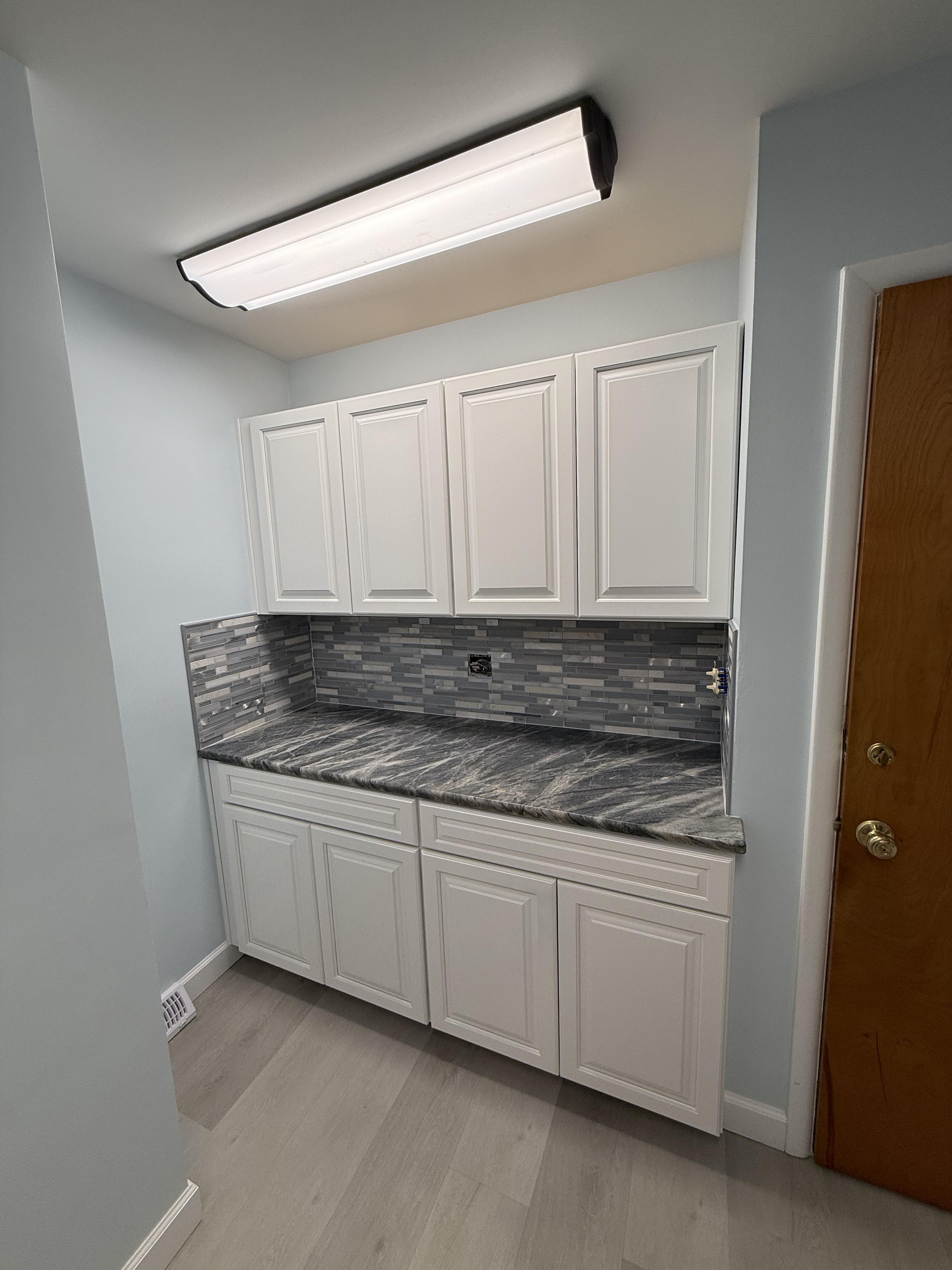 Expertly installed kitchen backsplash tile detail